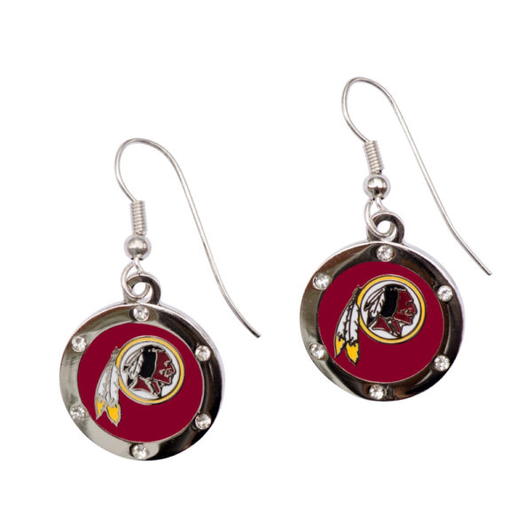 washington-redskins-circle-earrings