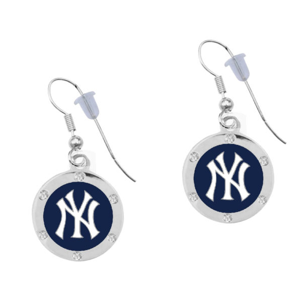new-york-yankee-circle-earrings