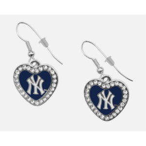 new-york-yankee-crystal-heart-earrings
